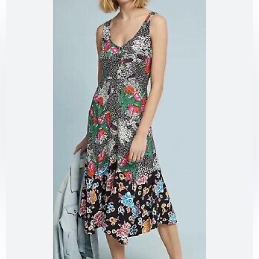 Floral Multicolor Sleeveless Dress